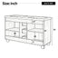 Double Sink Bathroom Vanity With Sinks, Soft Close Doors & 3 Drawers - Wood