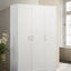 Declan - 3 - Door Wardrobe Cabinet Armoire With Storage Shelves And Hanging Rod - White