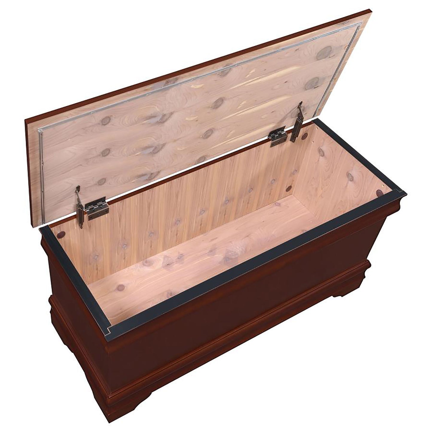 Chest With Curved Moldings And Bracket Feet - Brown