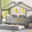 Creativity House Bed With Twin Size Trundle