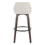 Daniella - Contemporary Fixed Height, Barstool With Swivel With Round Footrest (Set of 2)