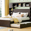 Bed With All In One Cabinet, Shelf And Sockets, Twin Long Trundle
