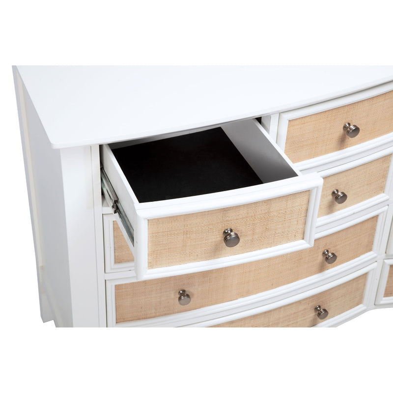 Talia - 10 Drawer Dresser And Mirror Set - White