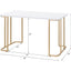 Estie - Writing Desk - White / Gold