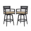 Outdoor Swivel Bar Chairs, 360 Degree Rotation, Ergonomic Backrest (Set of 2)