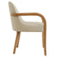 5 Piece Indoor Dining Set With Fluted Table & Chairs - Khaki / Light Oak / Natural