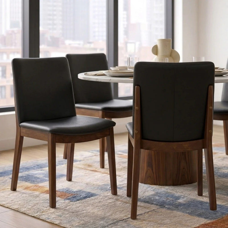 Laura - Mid-Century Modern Solid Wood Dining Chair (Set of 2)