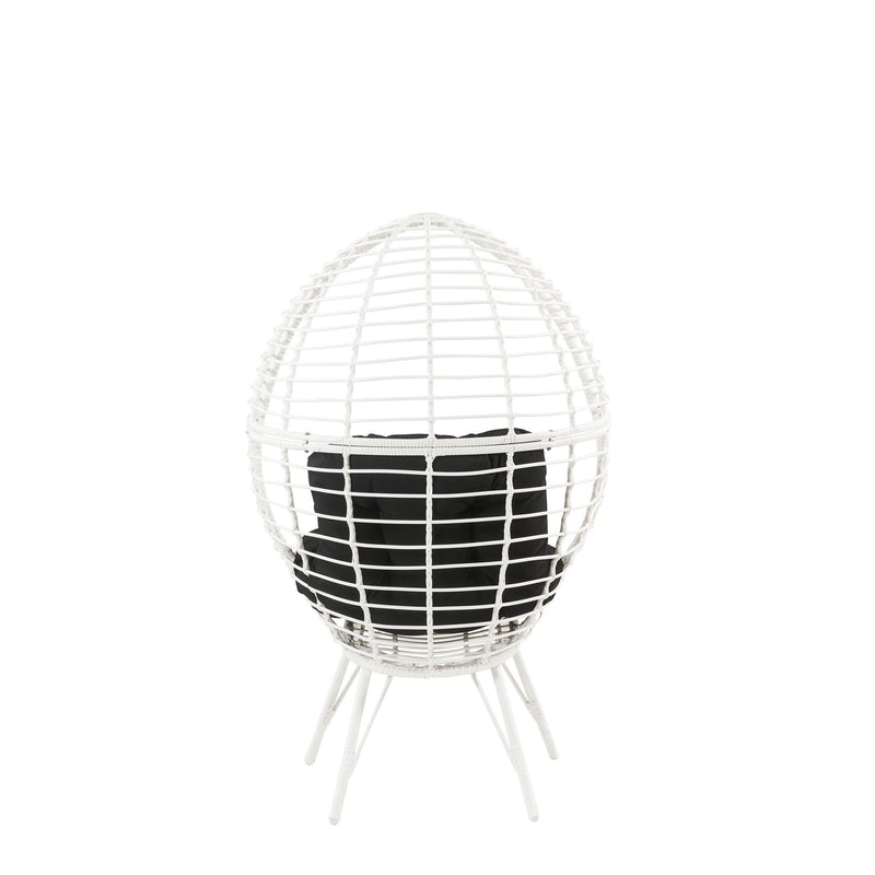 Galzed - Tumbona para patio - Negro / Blanco