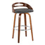 Cassis - Contemporary Fixed Height Barstool With Swivel With Round Footrest (Set of 2)