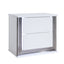 Moon - Smooth Nightstand With LED - White