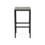 Outdoor Bar Stool With Slat Design And Metal Frame (Set of 2)