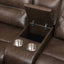 Aashi - Leather Gel Match Recliner Sofa - Brown