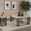 Vertex - Rectangular 3 Piece Occasional Set (1 Coffee & 2 End Tables) - Brown / Black