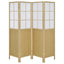 Gabby - 4 Panel Divider Folding Shoji Screen With Windowpane Details - Natural