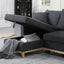 Colton - Reversible Sleeper Sectional Sofa With Storage Chaise - Dark Gray