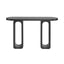Art Sculptural Console Table With Oval Cutout Legs - Black