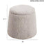 Elegant Round Storage Ottoman Upholstered