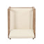 Outdoor Acacia Wood Patio Club Chair, Wood Patio Furniture, Waterproof Thick Cushion Deep Seating For Porch - Brown Wash / Beige