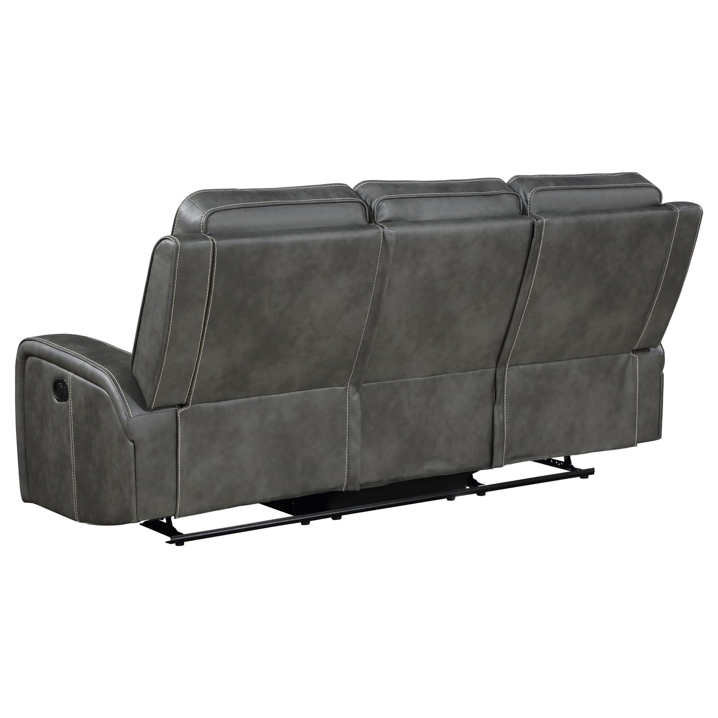 Forrest - Motion Reclining Sofa Comfort With Elegant Tufting And Wide Track Arms - Gray