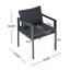 7 Piece Outdoor Dining Set With Table And 6 Chairs - Black / Gray / Teak