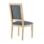French Country Style Dining Chair With Upholstered Seating And Fluted Legs