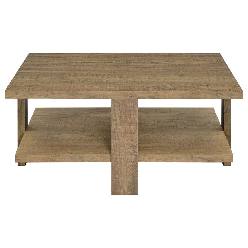 Runnion - Square Coffee Table - Light Brown
