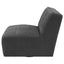 Manhattan - Swivel Tufted Chair Armless Accent Chair, 360 Degree Swivel Base - Charcoal