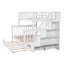 Bunk Bed With Twin Size Trundle, Storage And Guard Rail For Bedroom