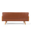 Adelaide - Tufted Sofa With Rolled Accent Pillows - Light Brown