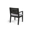 Outdoor 6 Seater Dining Set With Bench - Dark Gray / Light Gray