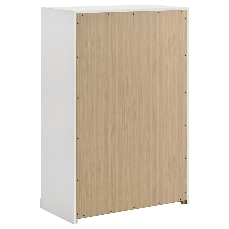 Lauryn - 5 Drawer Bedroom Chest - Gloss White