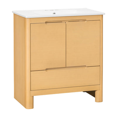Softened Modern Bathroom Vanity With Sink