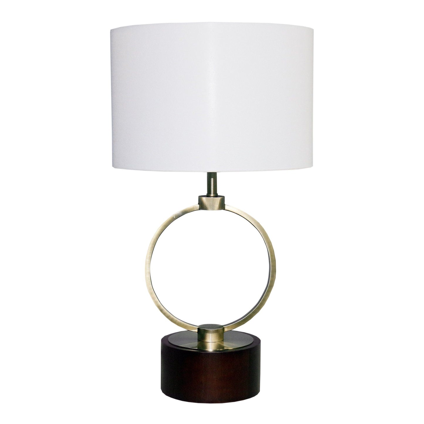 Bedroom Table Lamp With Circular Design - White