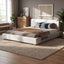 Upholstered Platform Bed Frame With Thick Headboard