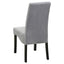 Upholstered Dining Chair Soft Padded Seat And Flared Back Design (Set of 2) - Gray