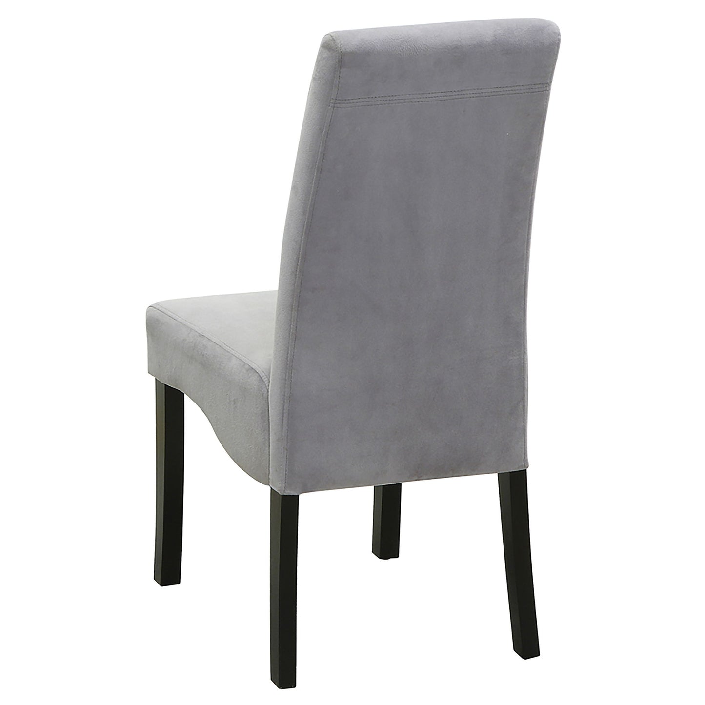 Upholstered Dining Chair Soft Padded Seat And Flared Back Design (Set of 2) - Gray
