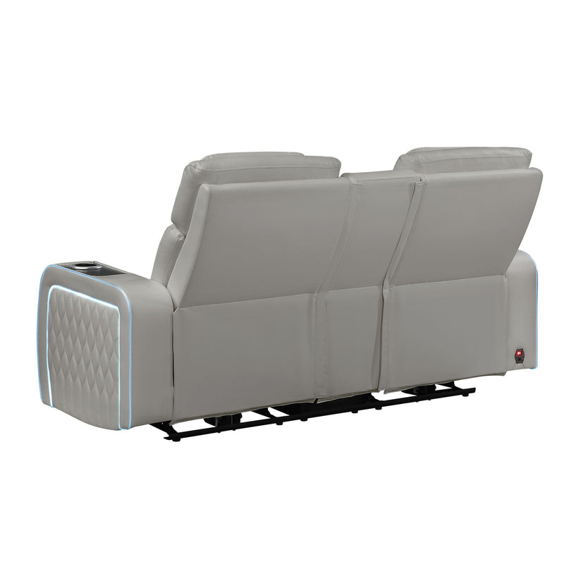 Electra - 3 Piece Power Reclining Sofa, Loveseat And Recliner Set With Power Headrests, Massage And LED Lighting