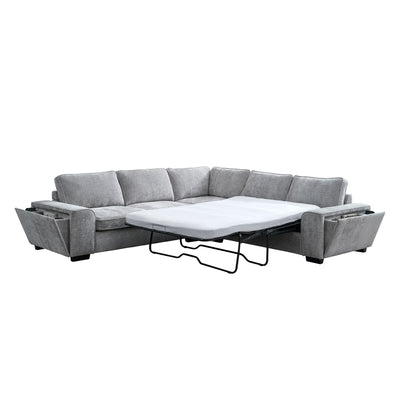 Dayne - 3 Piece Sleeper Sectional - Gray