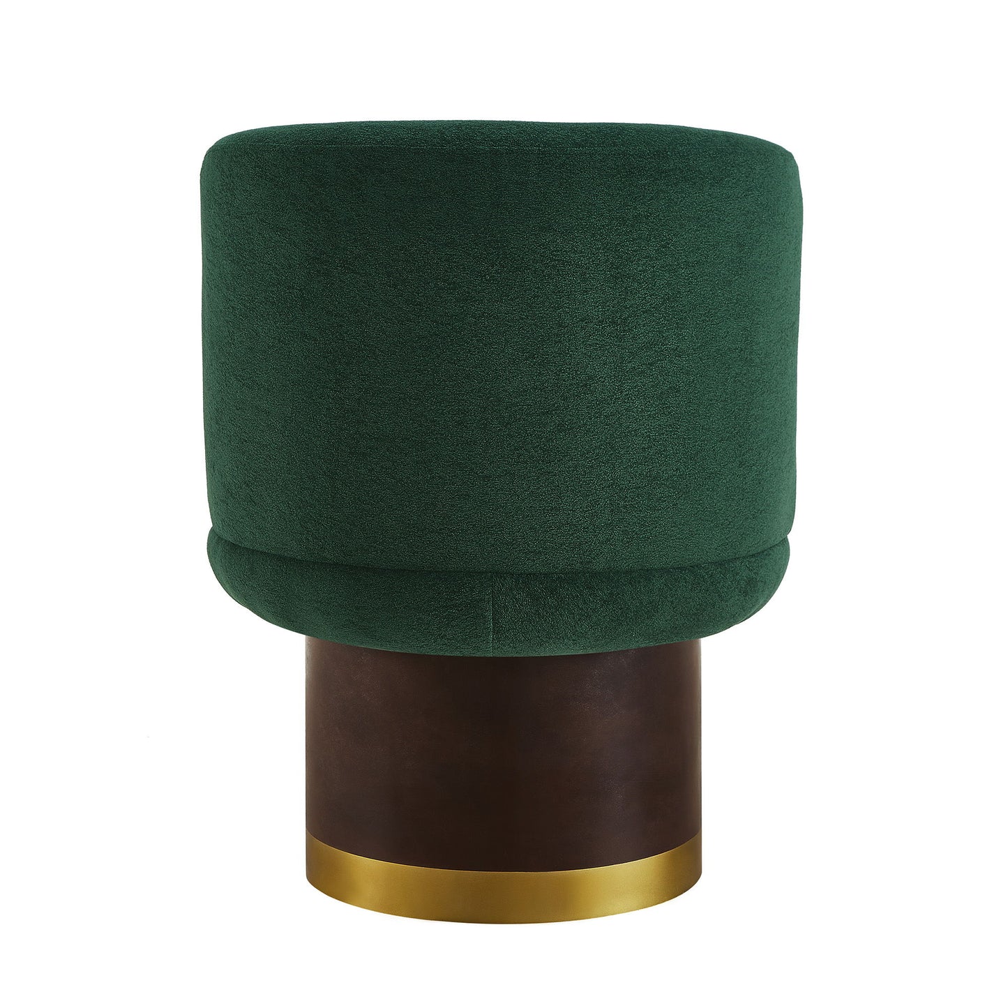 Round Swivel Accent Chair With Ergonomic Backrest For Living Room
