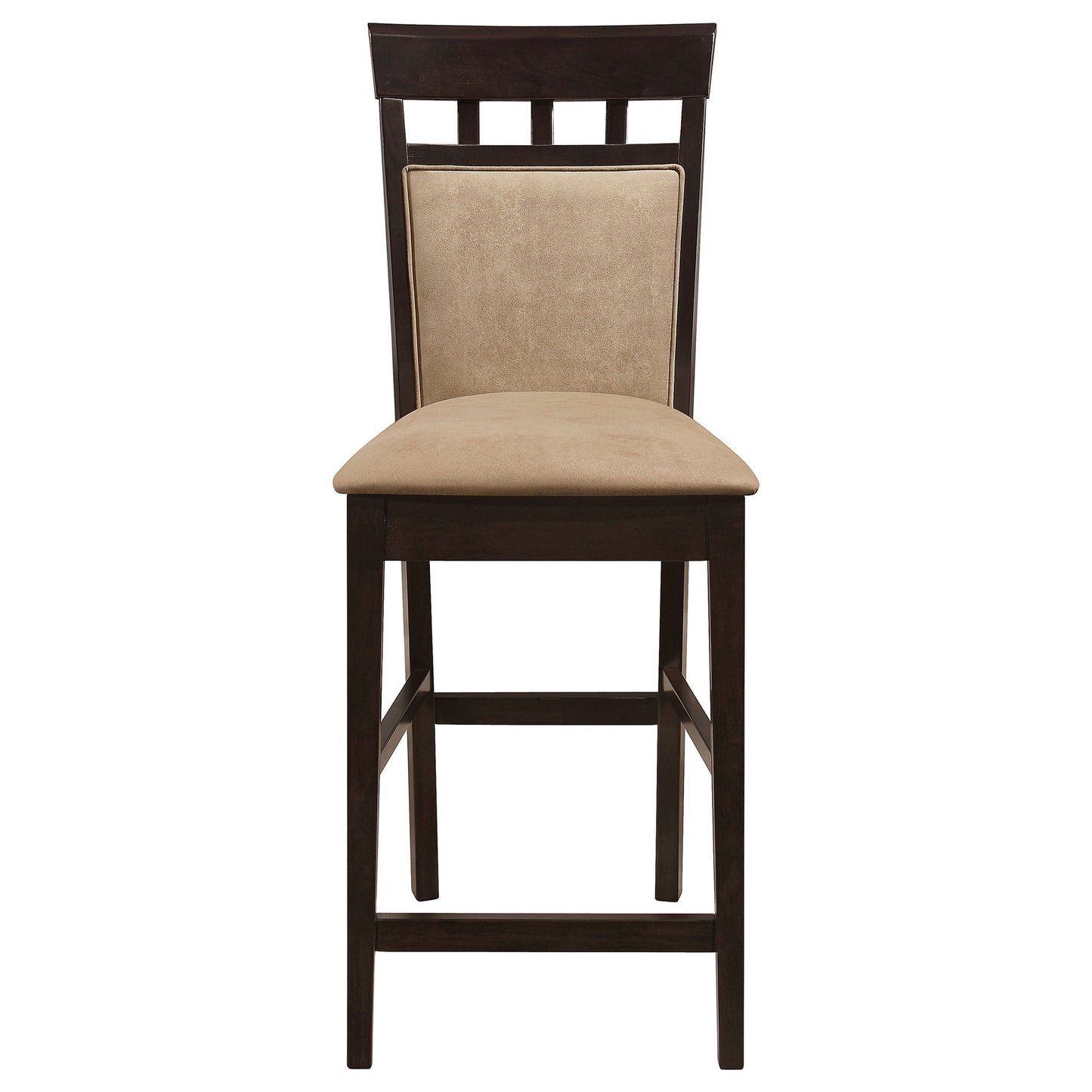 Upholstered Counter Height Stools (Set of 2) - Beige / Brown
