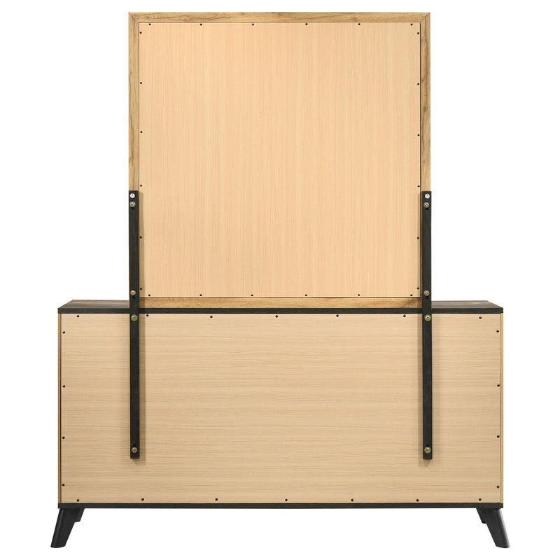 Georgina - 6 Drawer Dresser With Mirror - Natural Wood
