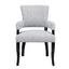 Elegant Arm Dining Chair With Brass Nail Head Detailing