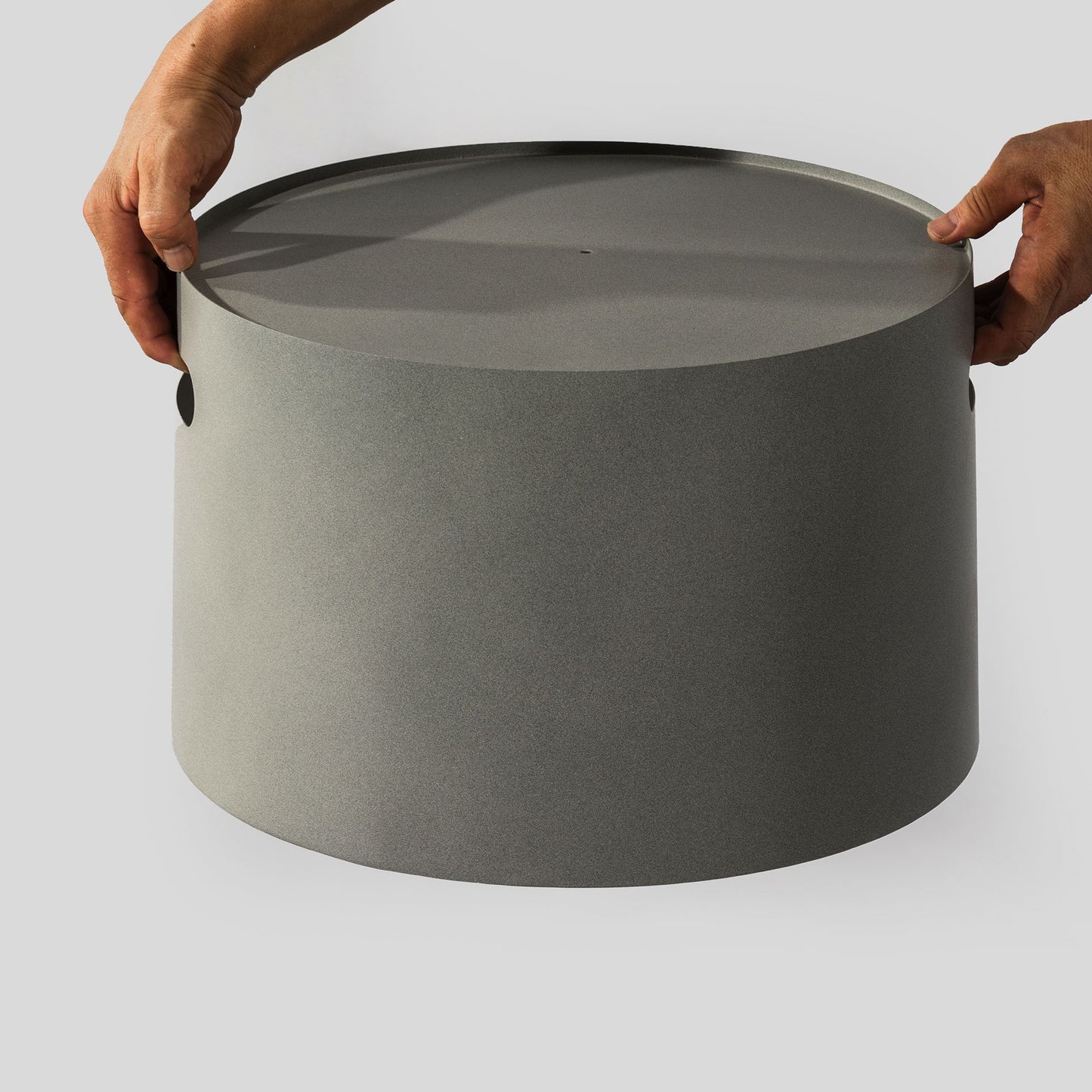 Propane Tank Cover Round Tank Holder Hide Away Side Table - Gray
