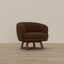 Swivel Accent Chair With Sculptural Base