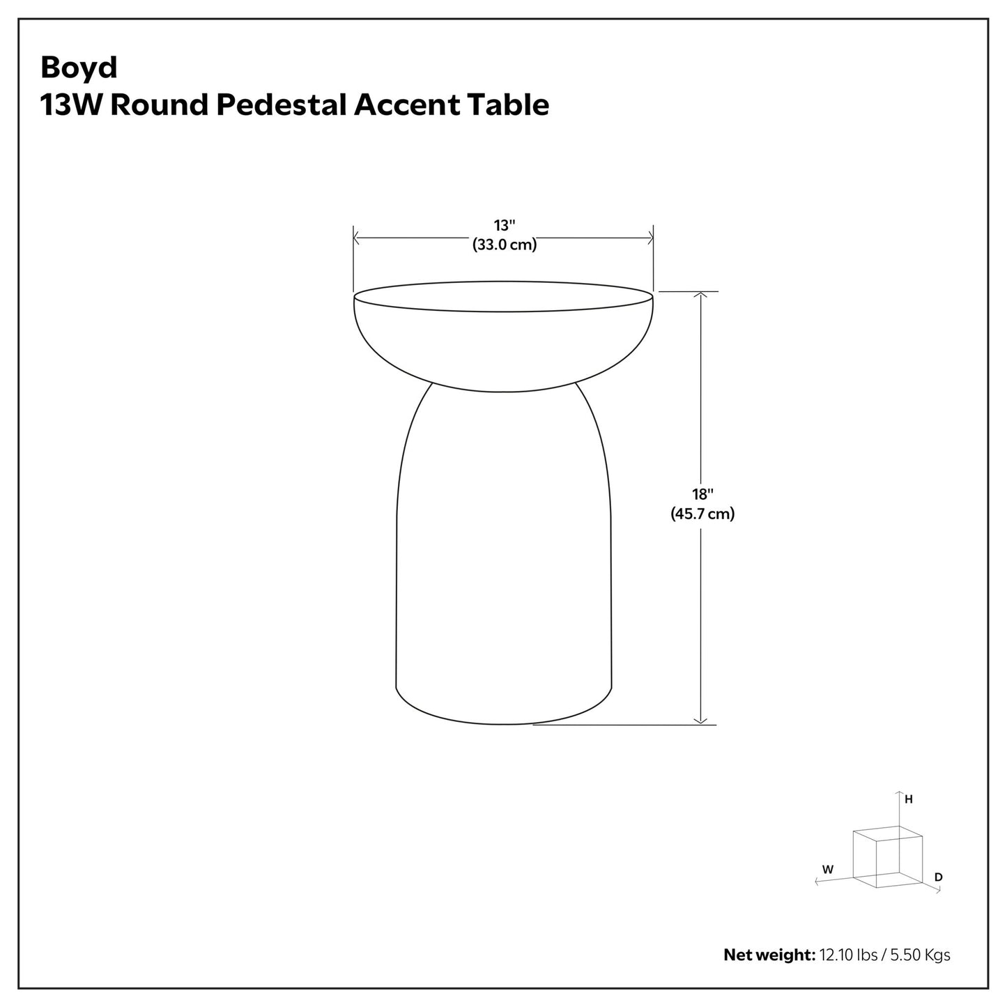 Boyd - Handcrafted Accent Table