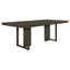 Glenmoor - Rectangular Dining Table With Geometric Double Pedestal Base - Dark Gray