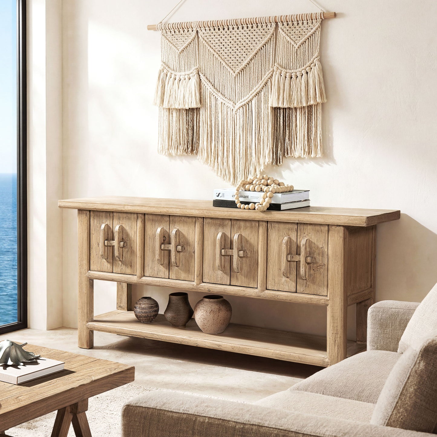 Rowan - Sideboard With Lower Shelf - Natural