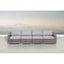 Contemporary Outdoor Rattan Wicker Sectional Seating Group With Cushions