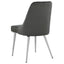 Padded Side Chair Of 2) With Upholstered Seat And Polished - Gray