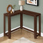 Corner Accent Console Table For Entryway, Contemporary & Modern - Cherry